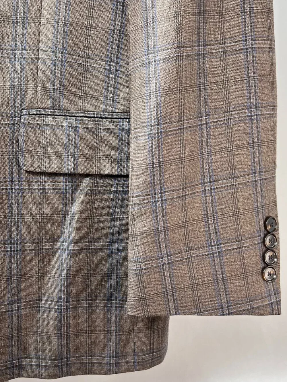 NWT WALTER MORTON 40R‎ Plaid Brown/Blue/Black 2 Btn 97%Wool/3%Cashmere Blazer
